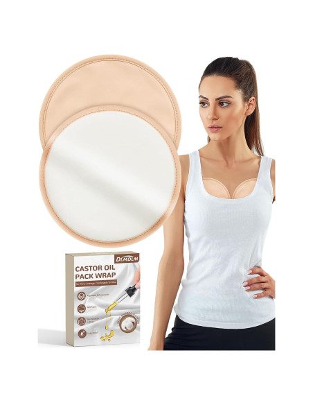 Almohadillas de Aceite de Ricino Reutilizables DLMDLM 2 Pcs