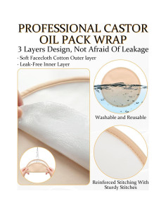 Almohadillas de Aceite de Ricino Reutilizables DLMDLM 2 Pcs 2