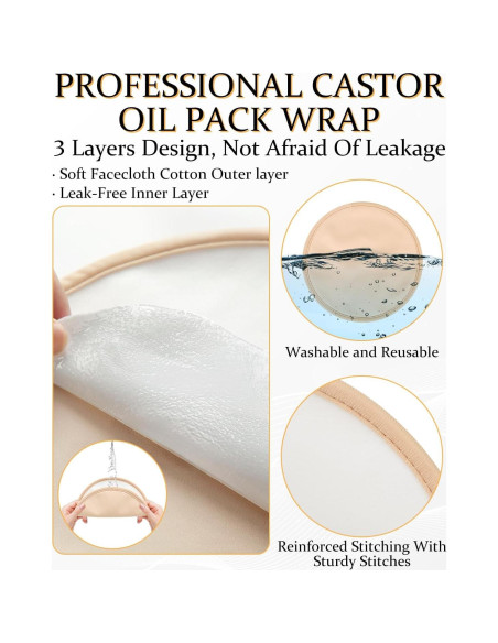 Almohadillas de Aceite de Ricino Reutilizables DLMDLM 2 Pcs