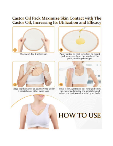 Almohadillas de Aceite de Ricino Reutilizables DLMDLM 2 Pcs