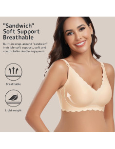 Sujetadores de Lactancia Gailife 3 Pack Sin Costuras XXL 2