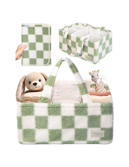 Organizador de Pañales Toodly con Almohadilla Cambiadora Verde