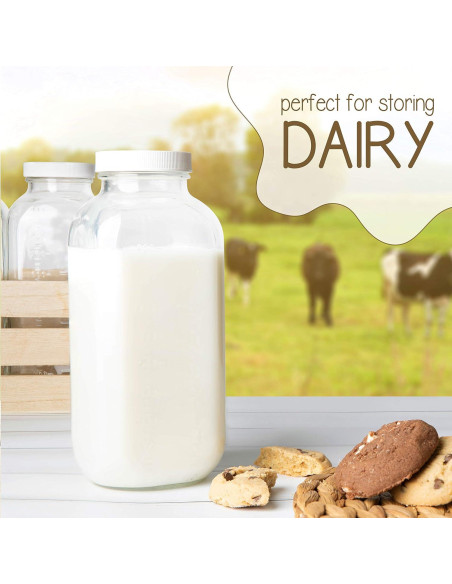 Botellas de Vidrio Kitchentoolz 32 oz Cuadradas - Paquete de 2