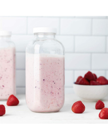 Botellas de Vidrio Kitchentoolz 32 oz Cuadradas - Paquete de 2