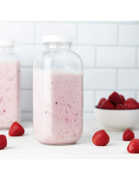 Botellas de Vidrio Kitchentoolz 32 oz Cuadradas - Paquete de 2