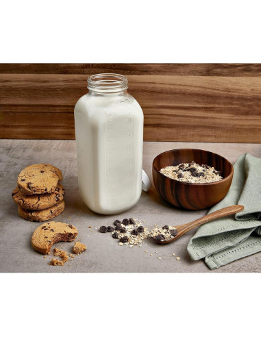 Botellas de Vidrio Kitchentoolz 32 oz Cuadradas - Paquete de 2