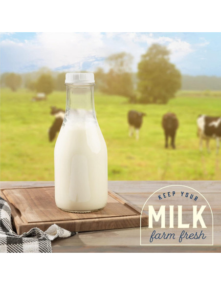 Botella de Leche de Vidrio Kitchentoolz 0.91L Redonda