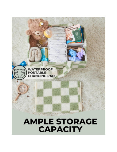 Organizador de Pañales Toodly con Almohadilla Cambiadora Verde