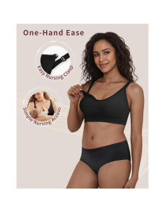Pack 3 Sujetadores de Lactancia Sin Costuras para Mujeres 2