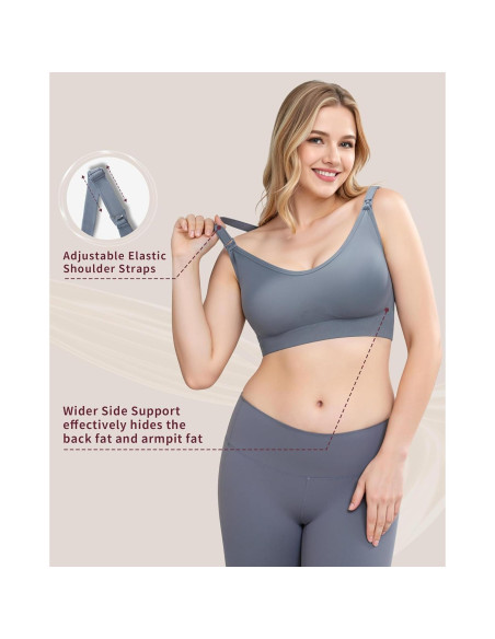 Pack 3 Sujetadores de Lactancia Sin Costuras para Mujeres