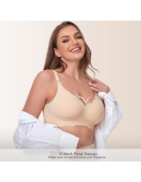 Sostenes de Lactancia Floral Gailife 3 Pack Grande Sin Costuras