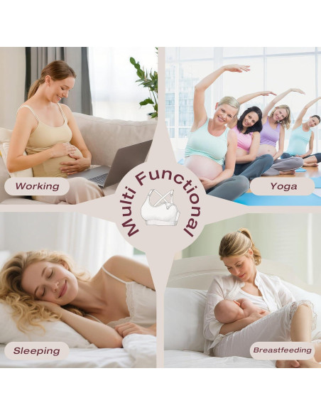 Pack 3 Sujetadores de Lactancia Sin Costuras para Mujeres