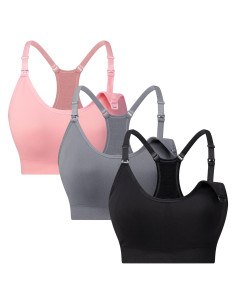 Sujetador Deportivo de Lactancia Suekaphin 3 Pack Grande