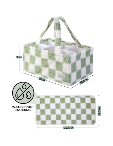 Organizador de Pañales Toodly con Almohadilla Cambiadora Verde