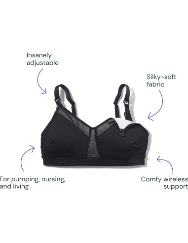 Sostén de Extracción Manos Libres Willow Negro Pequeño