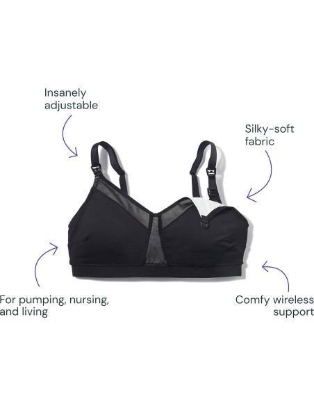 Sostén de Extracción Manos Libres Willow Negro Pequeño