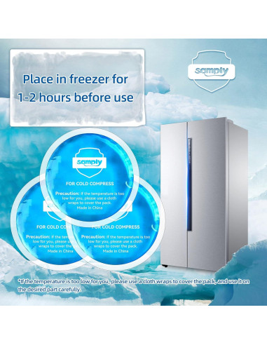 Paquetes de Hielo de Gel Samply - 5 Mini Compresas Frías