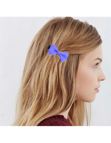 100 Clips de Pelo de Cocodrilo Negros BronaGrand 46mm