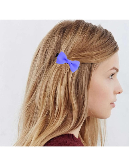 100 Clips de Pelo de Cocodrilo Negros BronaGrand 46mm