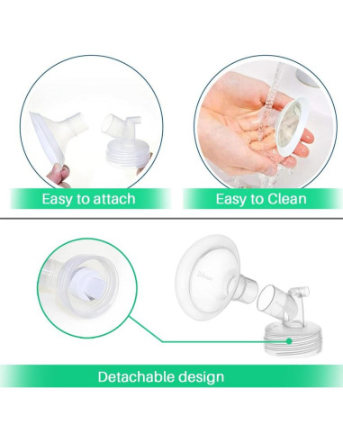 Piezas de Bomba de Pecho PumpMom 24mm para Spectra S1 S2 9 Plus