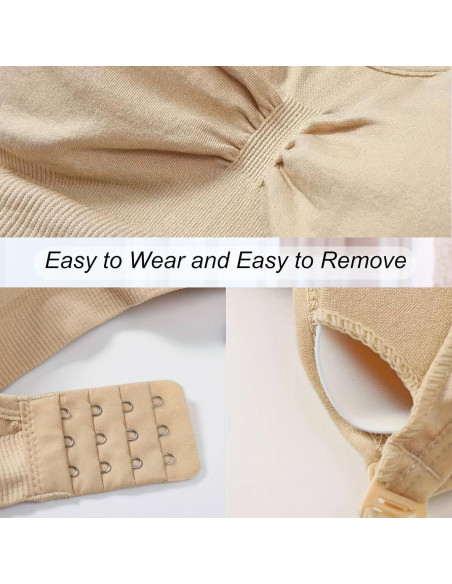 Paquete de 3 Sujetadores de Lactancia Sin Costuras - X-Large