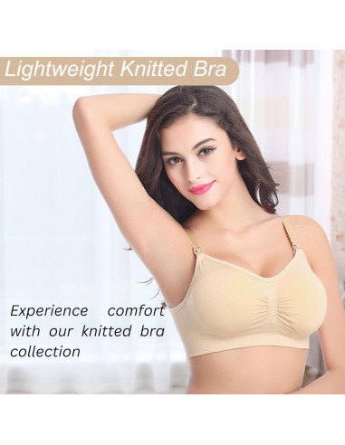 Paquete de 3 Sujetadores de Lactancia Sin Costuras - X-Large