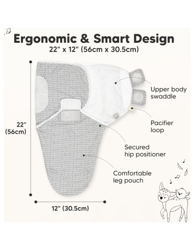 KeaBabies Saco de Sueño Orgánico 3-Pack para Bebés 0-3 Meses