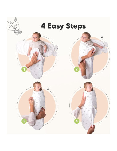 KeaBabies Saco de Sueño Orgánico 3-Pack para Bebés 0-3 Meses