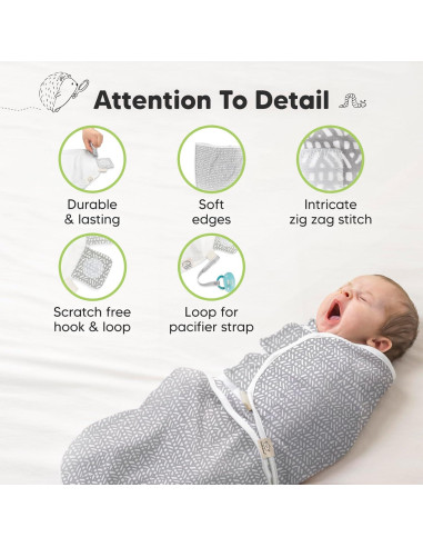 KeaBabies Saco de Sueño Orgánico 3-Pack para Bebés 0-3 Meses