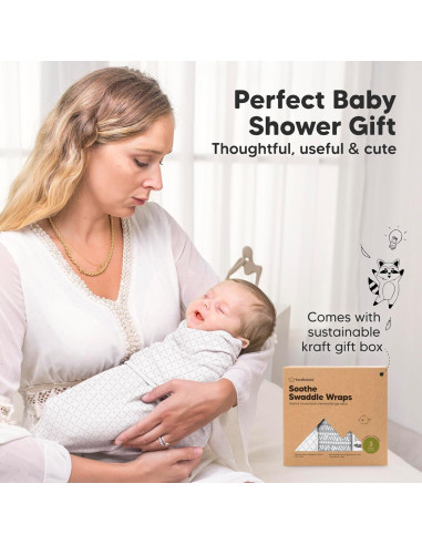 KeaBabies Saco de Sueño Orgánico 3-Pack para Bebés 0-3 Meses