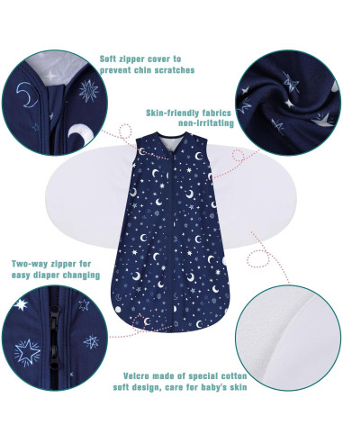 Saco de Sueño para Bebés 3-6 Meses BSTOPPT Algodón 100%