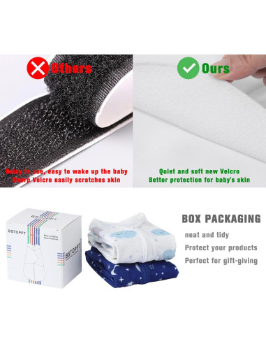 Saco de Sueño para Bebés 3-6 Meses BSTOPPT Algodón 100%
