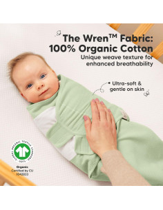 Saco de Sueño Envoltura Soothe Wren KeaBabies 0-3 meses Orgánico 2