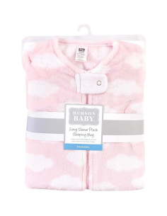 Saco de Dormir de Peluche Hudson Baby Unisex 0-6 Meses Nubes Rosadas 2