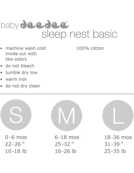 Saco de Sueño Baby Deedee Algodón Azul Profundo 0-6 Meses