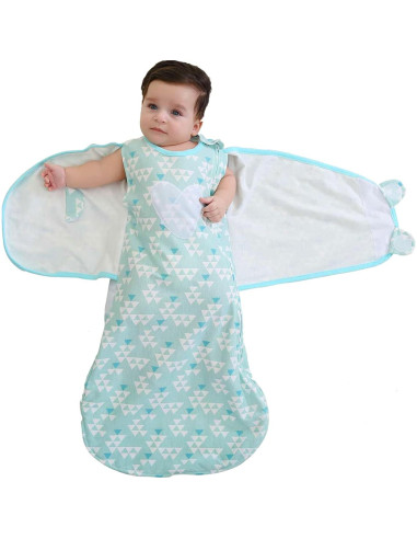 Saco de Arrullo Ajustable Enrich YLife 100% Algodón Verde 6-12 Meses