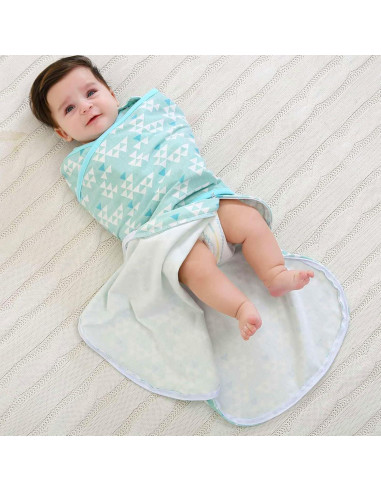 Saco de Arrullo Ajustable Enrich YLife 100% Algodón Verde 6-12 Meses