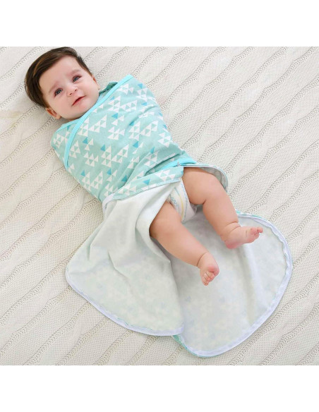 Saco de Arrullo Ajustable Enrich YLife 100% Algodón Verde 6-12 Meses