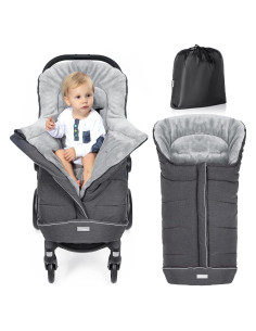 Saco de Dormir Térmico Orzbow Grande para Niños - Gris Oscuro