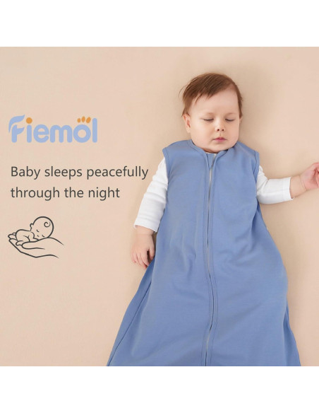 Saco de Sueño para Bebés 6-12 Meses 100% Algodón - Paquete de 3