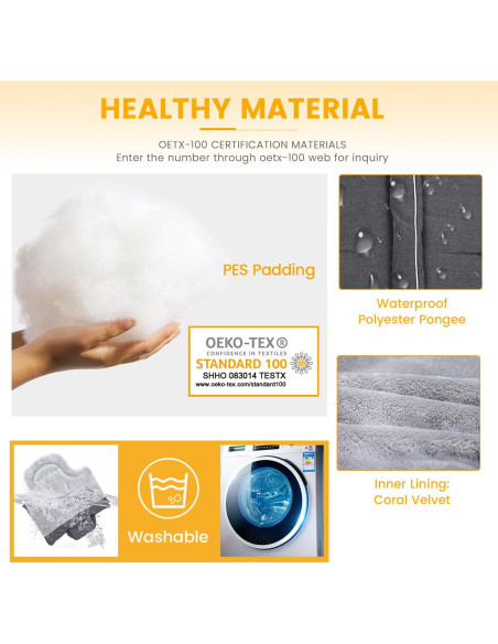 Saco de Dormir Térmico Orzbow Grande para Niños - Gris Oscuro