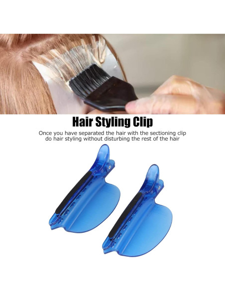 Clips de Pelo Yosoo 2PCS Aislamiento Térmico 10x4cm Azul