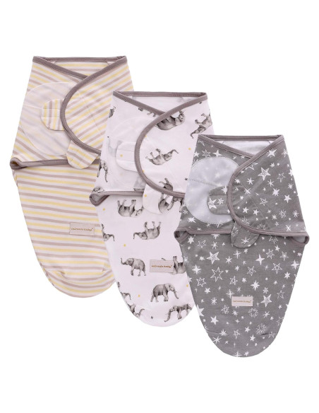 Saco de Envolver Miracle Baby 3 Unidades 100% Algodón 3-6 Meses