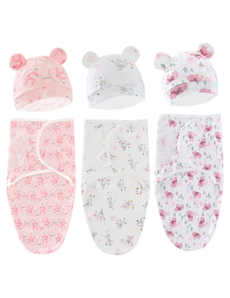 Saco de Sueño Bebé Exemaba 3-Pack Algodón Suave 0-3 meses