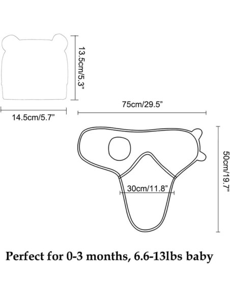Saco de Sueño Bebé Exemaba 3-Pack Algodón Suave 0-3 meses