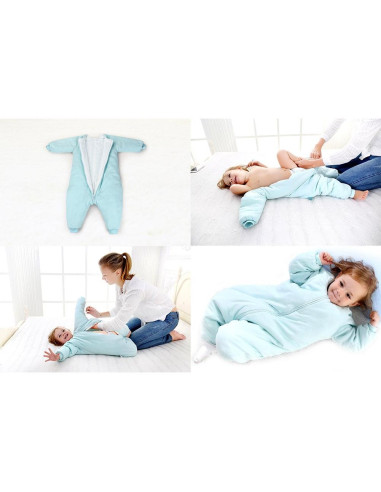 Saco de Sueño para Bebés RESTCLOUD 100% Algodón Rosa 18-36 Meses