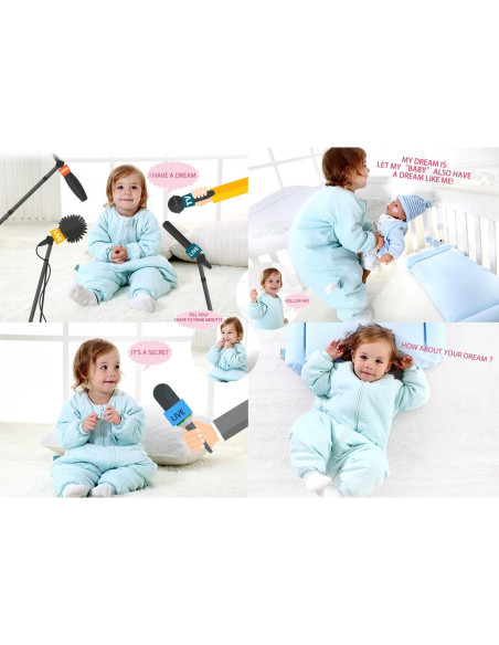 Saco de Sueño para Bebés RESTCLOUD 100% Algodón Rosa 18-36 Meses