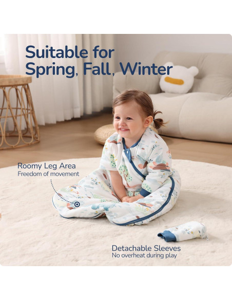 Saco de Sueño para Bebés 3-6 Meses Algodón Dinosaurio 1.0 TOG