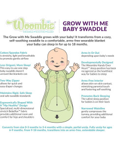 Saco de Dormir Woombie Crece Conmigo 0-18 Meses Chevron Azul 2