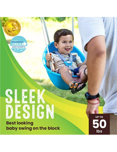 Columpio para Bebés Swurfer Coco - Arnés 3 Puntos, Azul